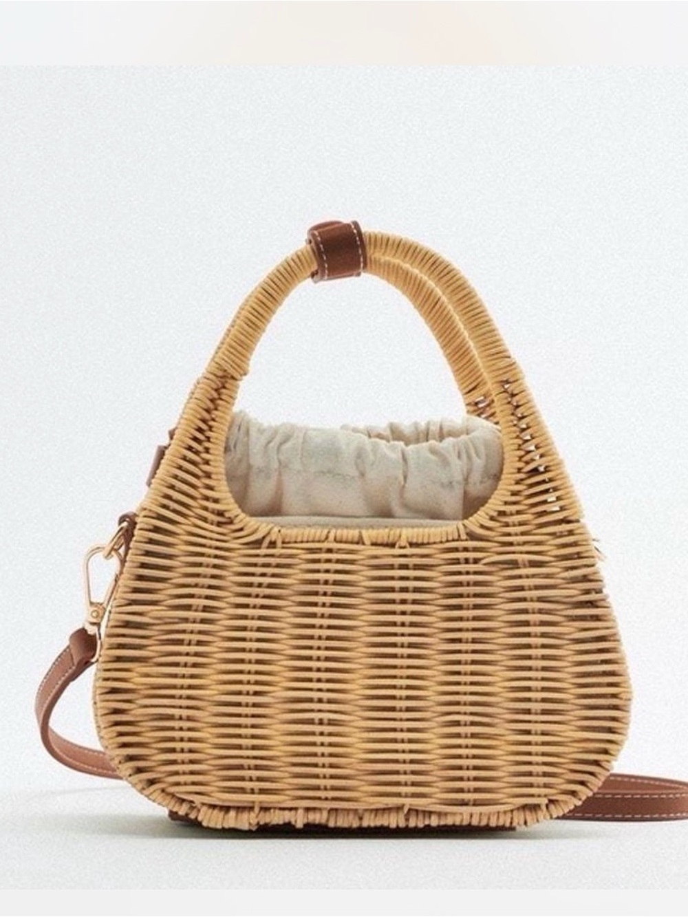 ZARA RATTAN RIGID MINI BAG